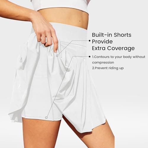 SEAJOJO Tennis Skirts for Women with Shorts Pockets, High Waist Golf Skirt,Pleated Mini Skort Workout Casual view 5