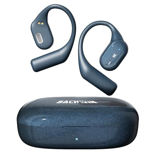 ATHONGL Open Ear Earbuds,Bluetooth 5.4 100H Playtime Stereo Wireless Earphones with Ultra-Comfort, Snug Fit Ergonomic Earhook for Sports/Fitness/Travel/Workouts (Blue)
