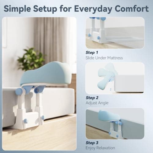 Massage Headrest for Bed, Portable Massage Head Holder, Adjustable U-Shaped Face Cradle with Silicone Cushion, Foldable Support, Face Down Pillow for Home Massage, Spa, Facial Care & Lash Extension view 6
