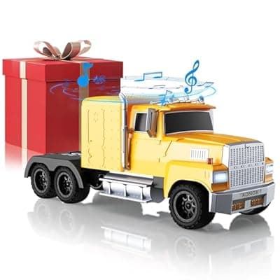 AONOX Cybertruck Bluetooth Speaker, Mini Bluetooth Car Speaker with LED Lights, FM Radio, USB TF Card, TWS Stereo Sound, for Desk Gaming Outdoor, Gift for Car Lovers