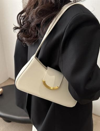 Gleease Cute Small Purse for Women Vintage Shoulder Bag Hobo Leather Handbag with Zipper view 2