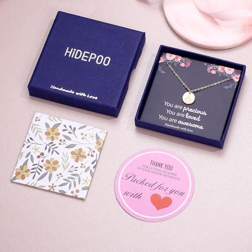 Disc Initial Necklaces for Girls Jewelry - Birthday Gifts for Girls view 3
