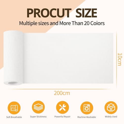 Sgooyir Fabric Repair Tape, Self-Adhesive Couch Patch Repair Fabric Patches for Furniture, Couch Repairing Kit Tape for Upholstery, Carpets, Chairs, Sofas, Pillows Linen 4x80 Inch White view 2