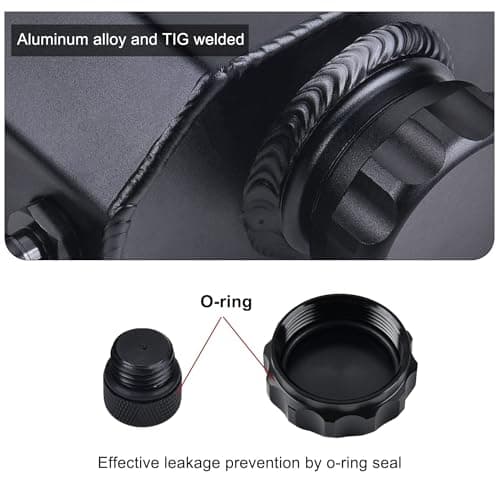 EVIL ENERGY Coolant Overflow Tank, Aluminum Coolant Reservoir Tank with Hose Kits, Reservoir Expansion Tanks Universal 1L view 5