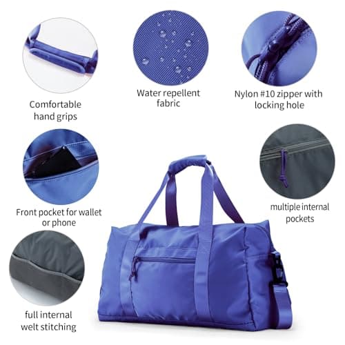 Travel Duffle Bag,Sport Gym Bag for Men And Women with Wet Pocket,Weekender Bag Carry On Tote Bags for Airplane view 5
