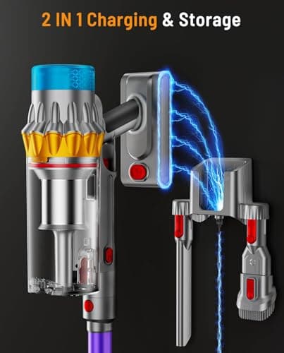 Cordless Vacuum Cleaner, 55KPA 70Min 650W Motor Powerful Vacuum Cleaners for Home, Self-Stand Cordless Stick Vacuum Rechargeable Anti-Tangle/LED Screen/1.8L Cup for Home Pet Hair/Carpet/Hardwood Floor view 5