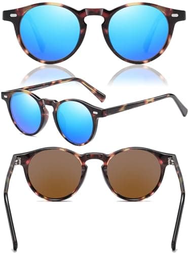 Perfectmiaoxuan Polarized Sunglasses Womens Mens Round Classic Vintage Style Summer Travel For Driving Fishing Sun Glasses view 3