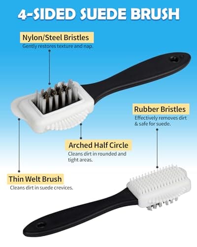 Jevvu Suede Shoe Cleaner, Suede Cleaning Kit with Brush & Towel for Suede, Nubuck, Leather, Boots, Trainer view 5