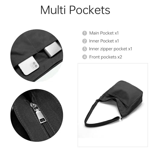 GEMIU Hobo Bags for Women Large Canvas Crossbody Tote Bag with Zipper view 5