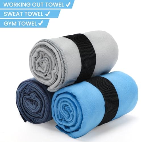Yaozoon 3 Pack Gym Towel Men Women Quick Dry Microfiber Workout Gear for Body Sweat Sports Exercise Fitness Tennis Running Cycling Hiking Weight Lifting Yoga Towels(3 Pack) view 3