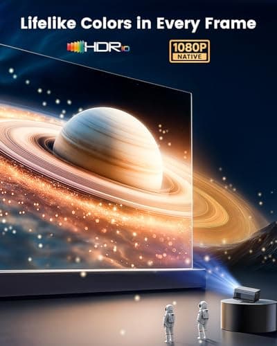 [Official Google TV]Smart Projector 4K Supported with WiFi & Bluetooth, Built-in Official Apps, GoogIe Voice, Outdoor Movie Projector with DoIby Audio, Auto Focus, Home Theater Proyector WIMIUS G1 view 6