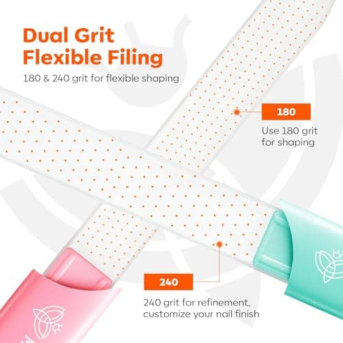 Modelones Cuticle Remover Kit Glass Nail Files, 3 PCS Crystal Glass Nail Files with 180/240 Grit, Double-Sided Reusable Sandblasted Fingernail Buffers Nail Shaper & Smoother for Home Manicure view 6