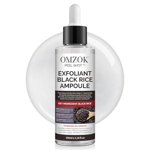 Peel Shot Glow Rice Ampoule Duo | Black Rice Exfoliant Face and Pore Cleaner with Hyaluronic Acid & Rice Extract Serum | Facial Pore Exfoliator, Peelshot Blackhead Dead Skin Remover for Face (100ml) — image 1