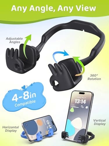 CALDEVER Gifts for Teens Boys Men Kids Cell Phone Stand: 2 Pack Teenage OK Sign Phone Holder for Desk Gift for Adults Dad Husband Son Guys Tween Stocking Stuffers Essentials Funny Cool Gadgets Stuff view 2