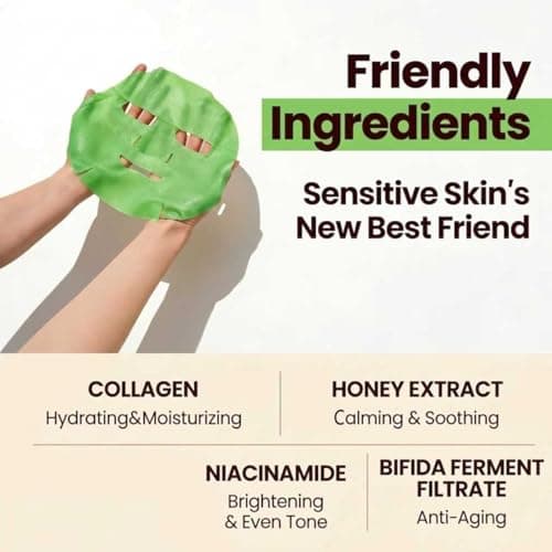 Meleell 7 Pack Collagen Face Masks Skincare for All Skin Types,Hydrating Spa Sheet Mask for Sensitive Skin, Facial Mask Sets for Women Skin Care,Hydrating Face Mask Gifts Set for Teen Girls view 2