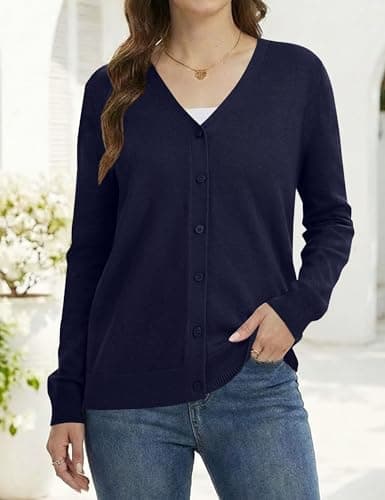 LaGracia Women V Neck Cardigan Sweater 2026 view 2