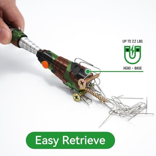 LED Magnetic Pickup Tools, Telescoping Magnetic Flashlights with Extendable Magnet Stick, Cool Gadgets Gifts for Him Adults, Birthday Gifts for Men, Dad, Camouflage view 6