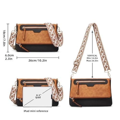 Crossbody Purse for Women Small Crossbody Bags Trendy Vegan Leather with Adjustable Shoulder Straps Gift for Mother Wife Mom view 3