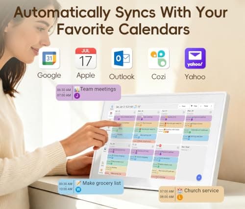 Digital Calendar, 10.1-inch Smart Family Digital Wall Planner & Chore Chart | No Subscription Electronic Calendar for Family Schedules, Meal Planning & Task Rewards, Photo Frames Perfect Gifts for Mom & Women view 2