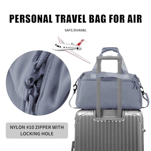 Weekender Duffel Bag with Shoe Compartment And Wet Pocket-Luggage Everyday Overnight Bag for Men and Women Travel-Carry On Gym Bag view 4