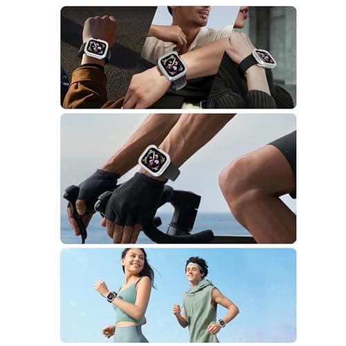 SDOCEBF Slim Flexible TPU Shockproof Watch Bumper, Rugged Case for Apple Watch Series 9/8/7/6/5/4/SE3/2/1 44mm/45mm, Gift-Ready for Every Celebration, Clear view 7