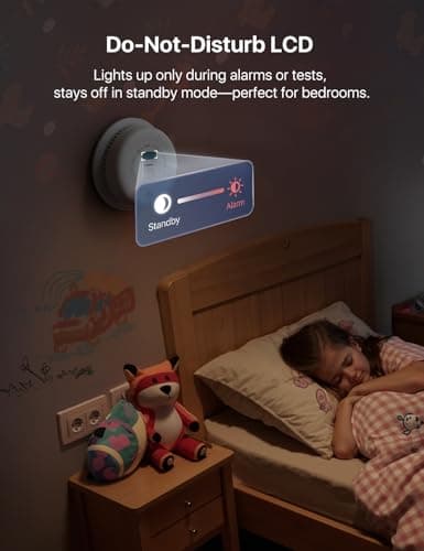 X-Sense Smoke Detector and Carbon Monoxide Detector, SC01, 1-Pack | 10-Year Sealed Battery (Not Hardwired), Real-Time CO and Battery LCD Display, UL 217 & UL 2034 Certified view 4