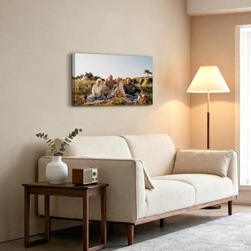 Personalized Photo Canvas Wall Art, Custom Canvas Prints with Your Photos,Ready to Hang, Ideal Housewarming Wedding Birthday Gift for Family Friends (HORIZONTAL PHOTO, 18" L x 12" W) view 4