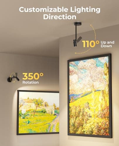 Zoomable Picture Light for Wall, Battery Operated Art Light for Paintings CCT Dimmable Spotlight for Wall Art Wall Light with Remote Control for Living Room Gallery Dartboard Bathroom view 3