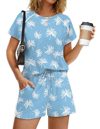 Sampeel 2 Piece Sets for Women Summer Lounge Matching Sets Airport Vacation Outfits Spring Fashion Clothes view 2