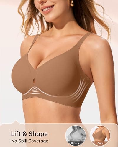 LetsJoli Wireless Bras for Women No Underwire Jelly Bras Seamless Push Up Full Coverage Bralettes Comfortable Everyday Bra view 3