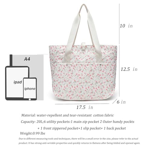 mcuvaec Corduroy Tote Bag for Women, Foldable Tote Bag With Zipper, Large Shoulder Bag, Purses and Handbags for Work Travel view 5