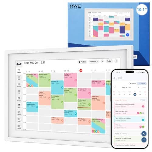 KEVZEZY 10.1-Inch Smart Digital Calendar, HD Touchscreen Family Planner | Smart Family Organizer No subscription, WiFi sync, color-coded routines, chore chart, AI import, meal planning, photo display — image 1