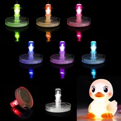 6Pcs Light Up Duck Plug, 16 Luminous Modes Rubber Mount, LED Light Holder for Jeep Dash and Fixed Display, Gift for Jeep Lover Interior (Excluding Duck)(Transparent 6PCS)