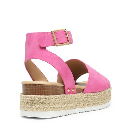 DREAM PAIRS Women's Platform Espadrilles Casual Ankle Strap Wide Wedge Sandals Comfortable Dressy Summer Shoes view 4