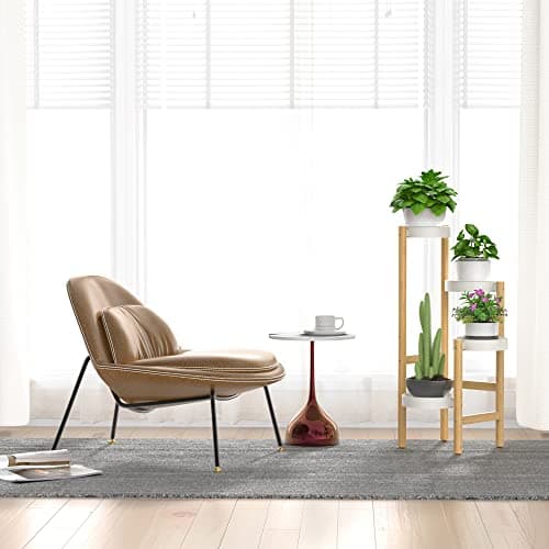 Wisuce Bamboo Plant Stands Indoor, 4 Tier Tall Corner Plant Stand Holder & Plant Display Rack for Outdoor Garden Indoor Home (4 Tier -2) view 6