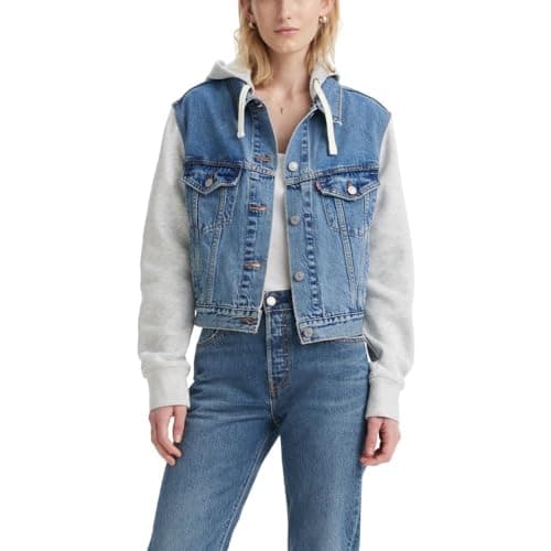 Levi's Women's Hybrid Trucker Jacket, (New) Mixed Emotion, Large