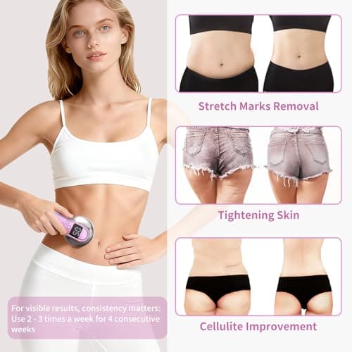 AISEELY Massage Tool, 3 Modes 10 Levels Electric Body Massager Machine, with Heating for Home Use on Leg, Belly, Arm, Waist, Pink view 2