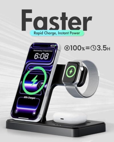GETPALS Wireless Charger iPhone Charging Station for Apple Multiple Devices view 5