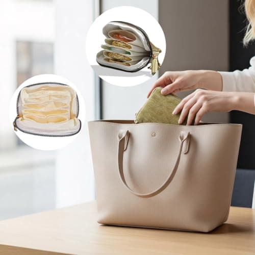 Iosjeude Portable Jewelry Travel Case with Zipper, Tangle-Free Organizer Pouch for Bracelets, Rings, Earrings, and Small Essentials, Ideal Gift for Women & Girls (green) view 6