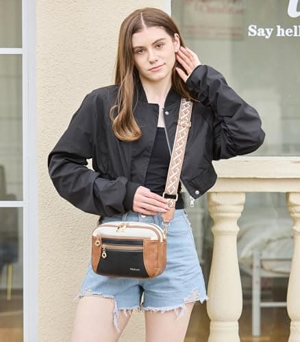 Crossbody Purse for Women Small Crossbody Bags Trendy Vegan Leather with Adjustable Shoulder Straps Gift for Mother Wife Mom view 5