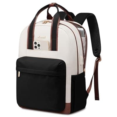 LOVEVOOK Laptop Backpack Purse for Women, 15.6 Inch Travel Laptop Bag with USB Port, Waterproof Work Teacher Nurse Computer Backpack, Durable Casual Daypack