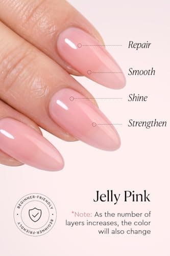 AzureBeauty 18ml Nail Strengthener and Growth, Jelly Pink Ridge Filler view 5