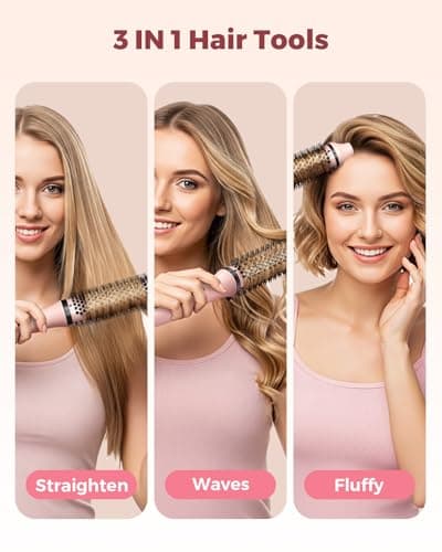 Bopcal Dual Voltage Thermal Brush, 1.5" Heated Round Brush for Curls | Blowout-Inspired Volume & Soft Curls | Ionic Ceramic Styling | 6 Temps 250°F-430°F | Fast Heat-Up | Travel Ready view 3
