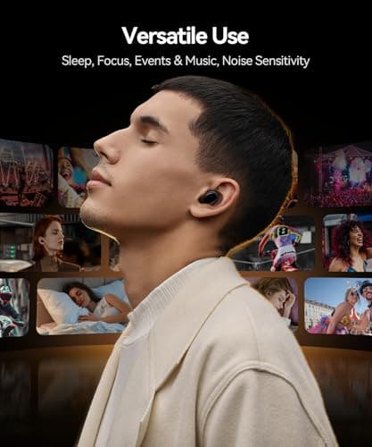 45dB Ear Plugs for Sleeping Noise Cancelling Ear Plugs for Noise Reduction & Snoring, Concerts, Earplugs for Sleep,Sider Sleepers Airplane, Silicone Earplugs Reusable Concert Ear Plug view 5