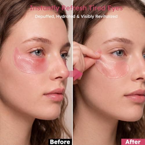Retinol Caffeine Eye Patches, with Hydrolyzed Collagen, Peptides, 60 Pcs view 2