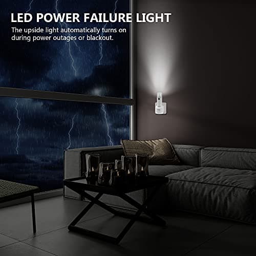 THOVAS Emergency LED Flashlight, Power Failure Light, Plug-in Flashlight for Home, Rechargeable Power Failure Flashlights, Handheld Lights Perfect for Hurricane, Survival Kits Emergencies 3 Pack view 2