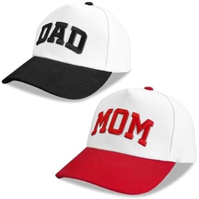 ZVUZVO Embroidered Mom and Dad Hats for Women Men, Adjustable Parents Gifts for Couples