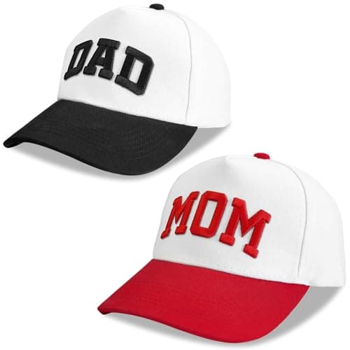 ZVUZVO Embroidered Mom and Dad Hats for Women Men, Adjustable Parents Gifts for Couples — image 1