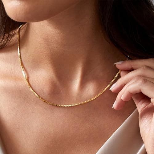 JNZSSWHJJH Gold Chain Necklace for Women - 18K Gold Plated Gold Chain Necklace Layered Herringbone Rope Snake Paperclip Chain Necklaces Dainty Gold Chain Necklace for Women Gold Jewelry Gifts view 2
