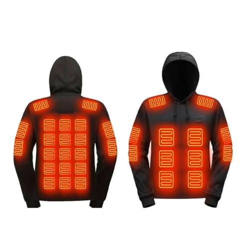 Rtdyvyuhb Heated Hoodie Women Men Unisex Heated Sweatshirt Heating Pullover Soft Hoodies Long Sleeve Outdoor Winter Wear — image 1